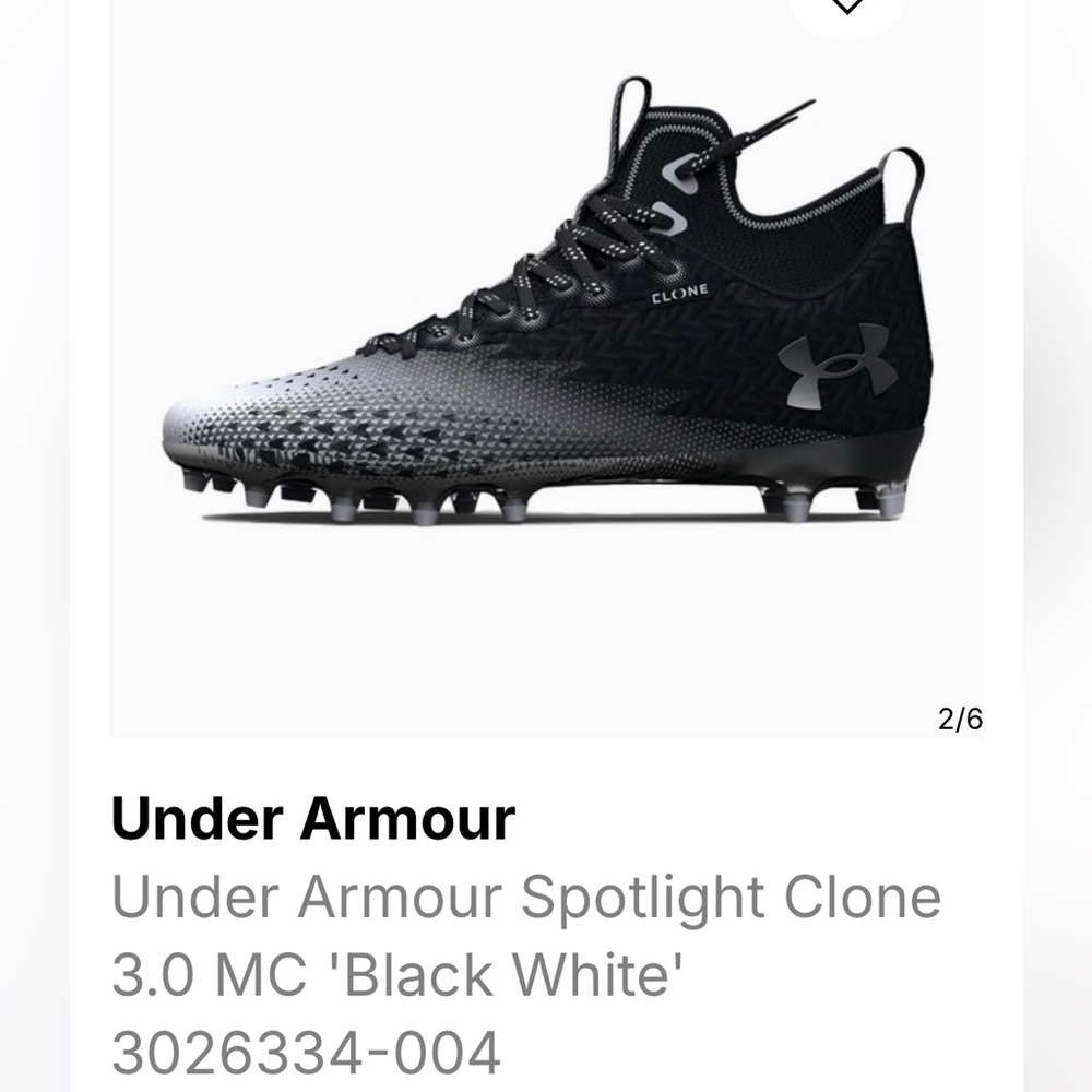 Under Armour UA Spotlight Clone MC Football Cleats -NWOB - Men's Sz 11.5 - Picture 5 of 8